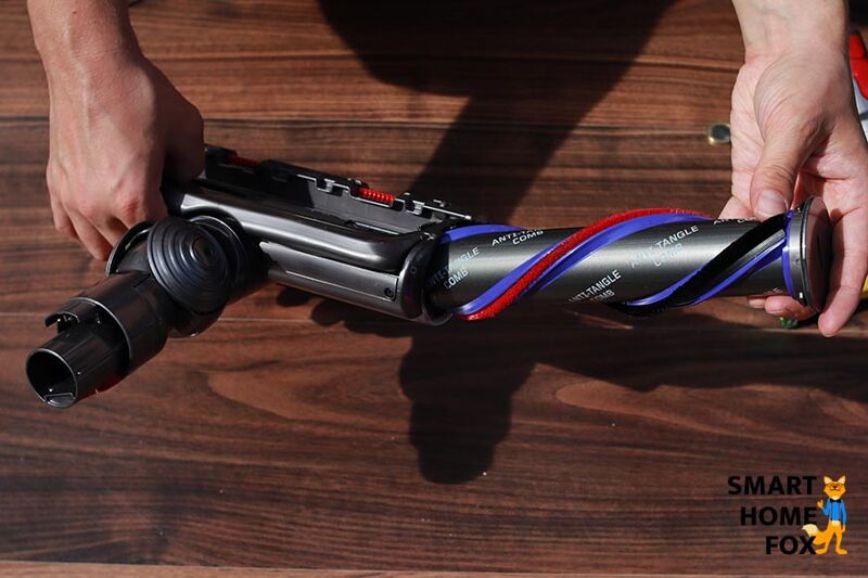 Removing hair from the brush